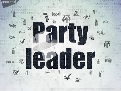 Image of Political concept: Party Leader on Digital Paper background