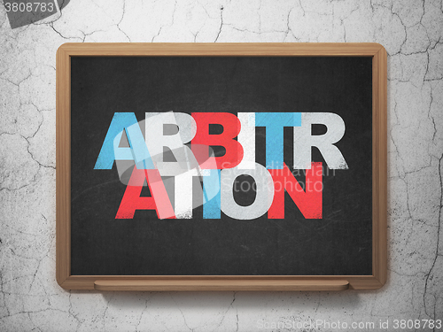 Image of Law concept: Arbitration on School Board background