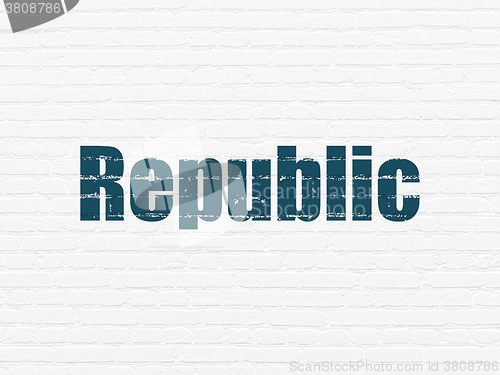 Image of Political concept: Republic on wall background