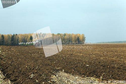 Image of   agricultural plowed field    