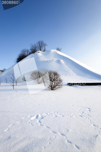 Image of snow covered hill  