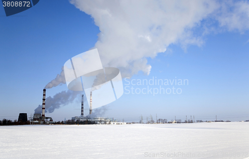 Image of Chemical plant,  winter 