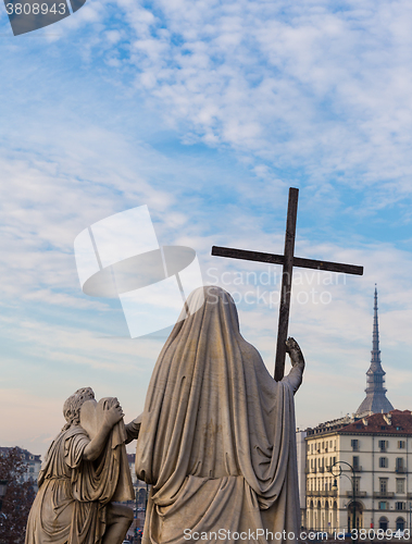 Image of Turin, Italy - January 2016: Religion Statue