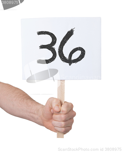 Image of Sign with a number, 36