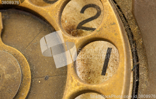 Image of Close up of Vintage phone dial - 1