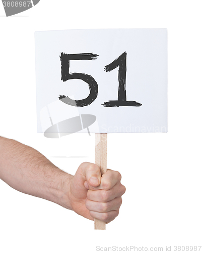 Image of Sign with a number, 51