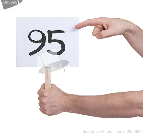 Image of Sign with a number, 95