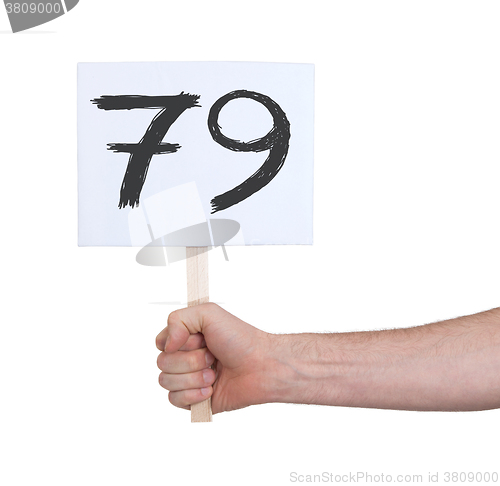 Image of Sign with a number, 79