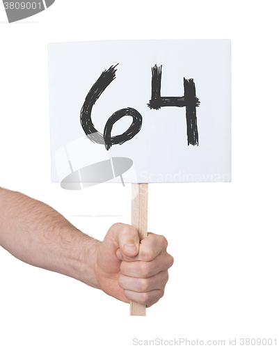 Image of Sign with a number, 64