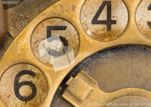 Image of Close up of Vintage phone dial - 5