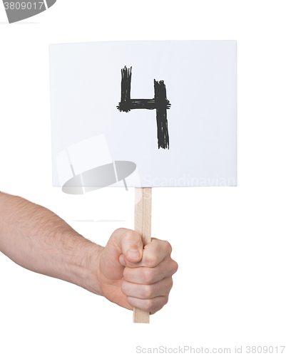 Image of Sign with a number, 4