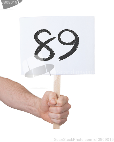 Image of Sign with a number, 89