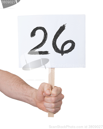 Image of Sign with a number, 26