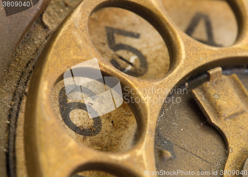 Image of Close up of Vintage phone dial - 6