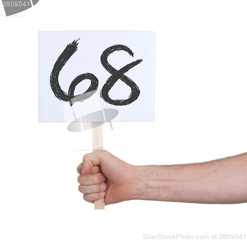 Image of Sign with a number, 68