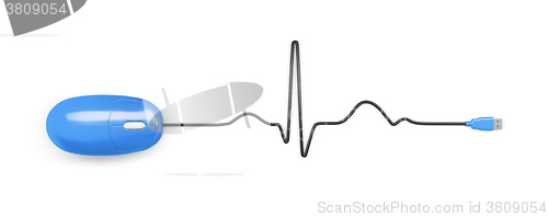Image of electrocardiogram computer mouse
