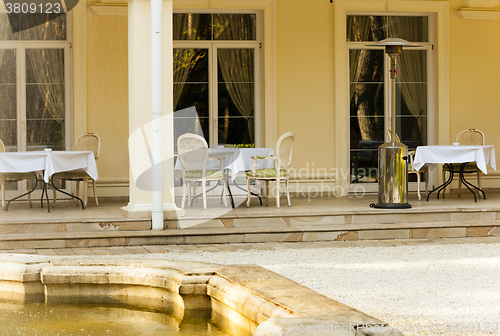 Image of chairs in a cafe  