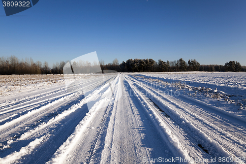 Image of winter road , snow