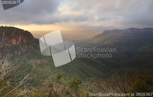 Image of Misty Sunrise Mount Solitary Blue Mountains
