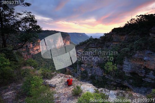 Image of Sitting on the edge of wilderness Blue Mountains Australia