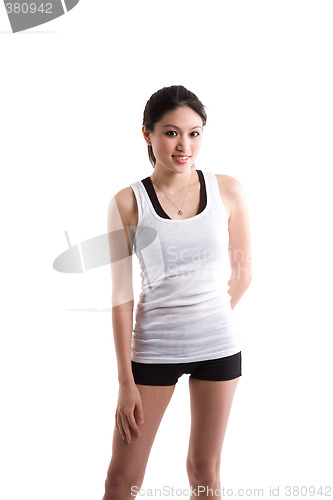 Image of Asian woman exercising