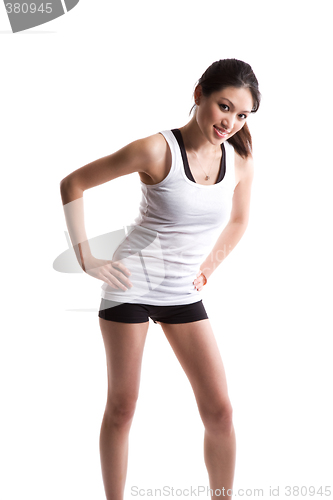 Image of Asian woman exercising