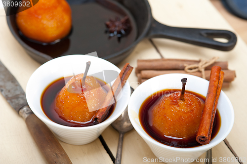 Image of poached pears delicious home made recipe 