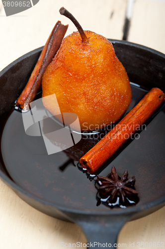 Image of poached pears delicious home made recipe 