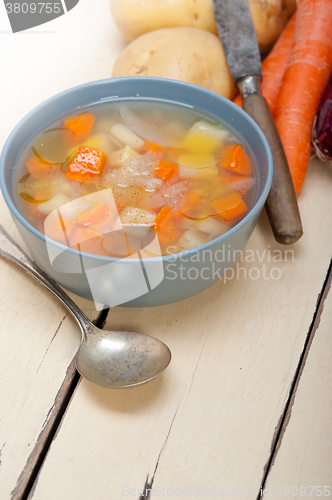 Image of Traditional Italian minestrone soup 