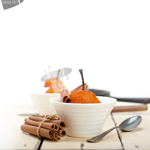 Image of poached pears delicious home made recipe 
