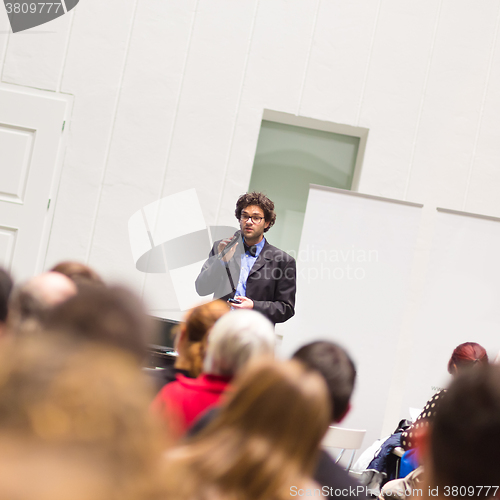 Image of Speaker Talking at Business Conference.