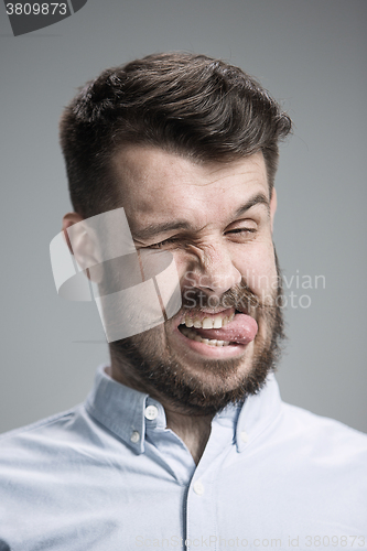 Image of portrait of disgusted man