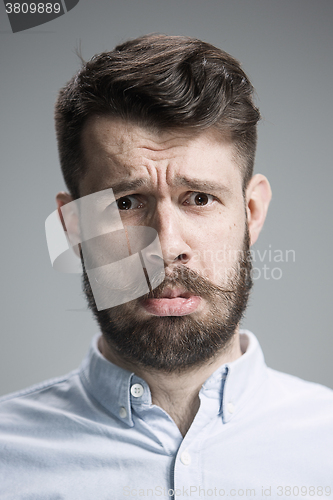 Image of Close up face of  discouraged man 