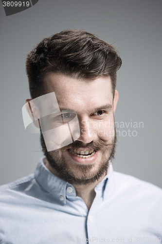 Image of Close up face of  angry man 