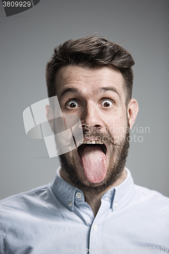 Image of The tongue hanging out man 