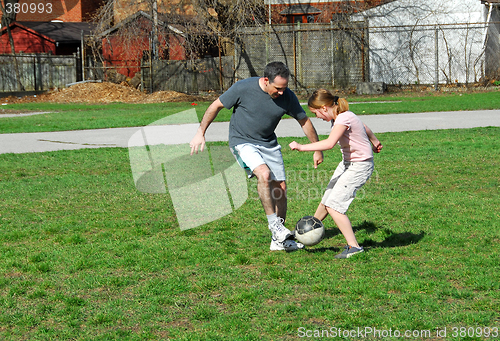 Image of Playing soccer