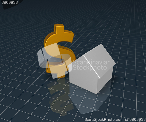 Image of house and dollar symbol
