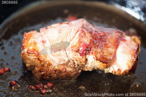 Image of frying meat