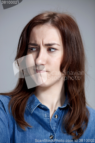 Image of portrait of disgusted woman