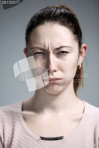 Image of portrait of disgusted woman