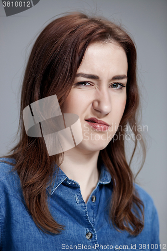 Image of portrait of disgusted woman