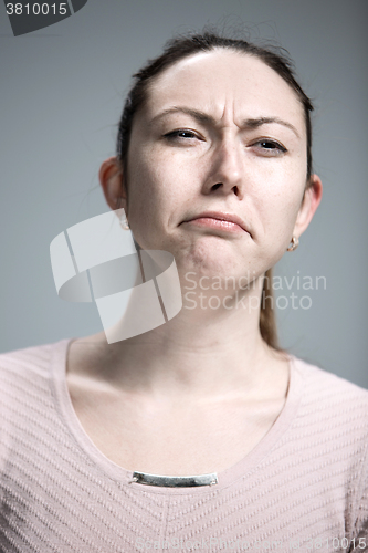 Image of portrait of disgusted woman