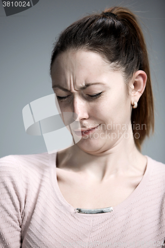 Image of portrait of disgusted woman