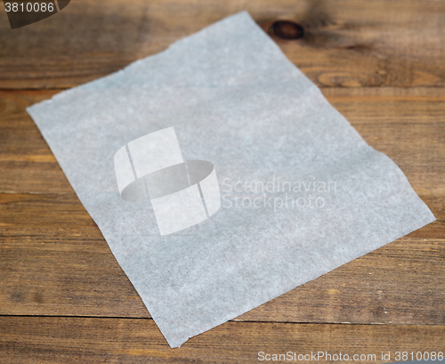 Image of paper on table