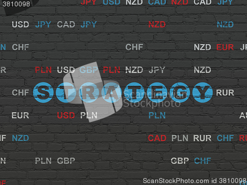 Image of Business concept: Strategy on wall background