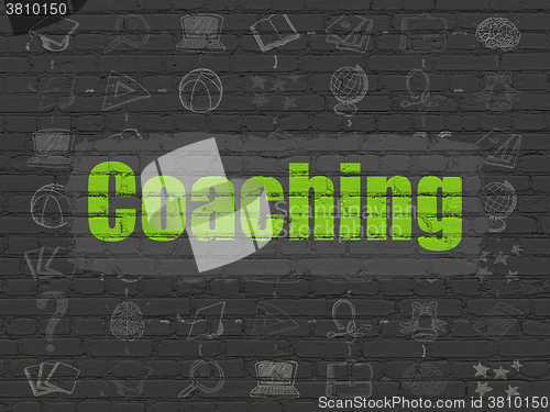 Image of Education concept: Coaching on wall background