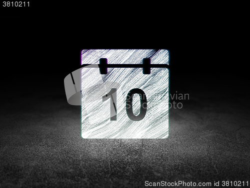 Image of Timeline concept: Calendar in grunge dark room