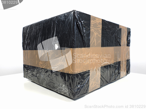 Image of Black packet parcel