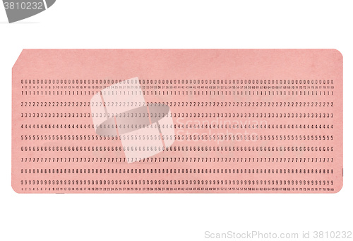 Image of Blank Punched Card