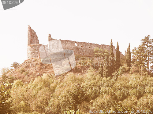 Image of Avigliana castle Italy vintage